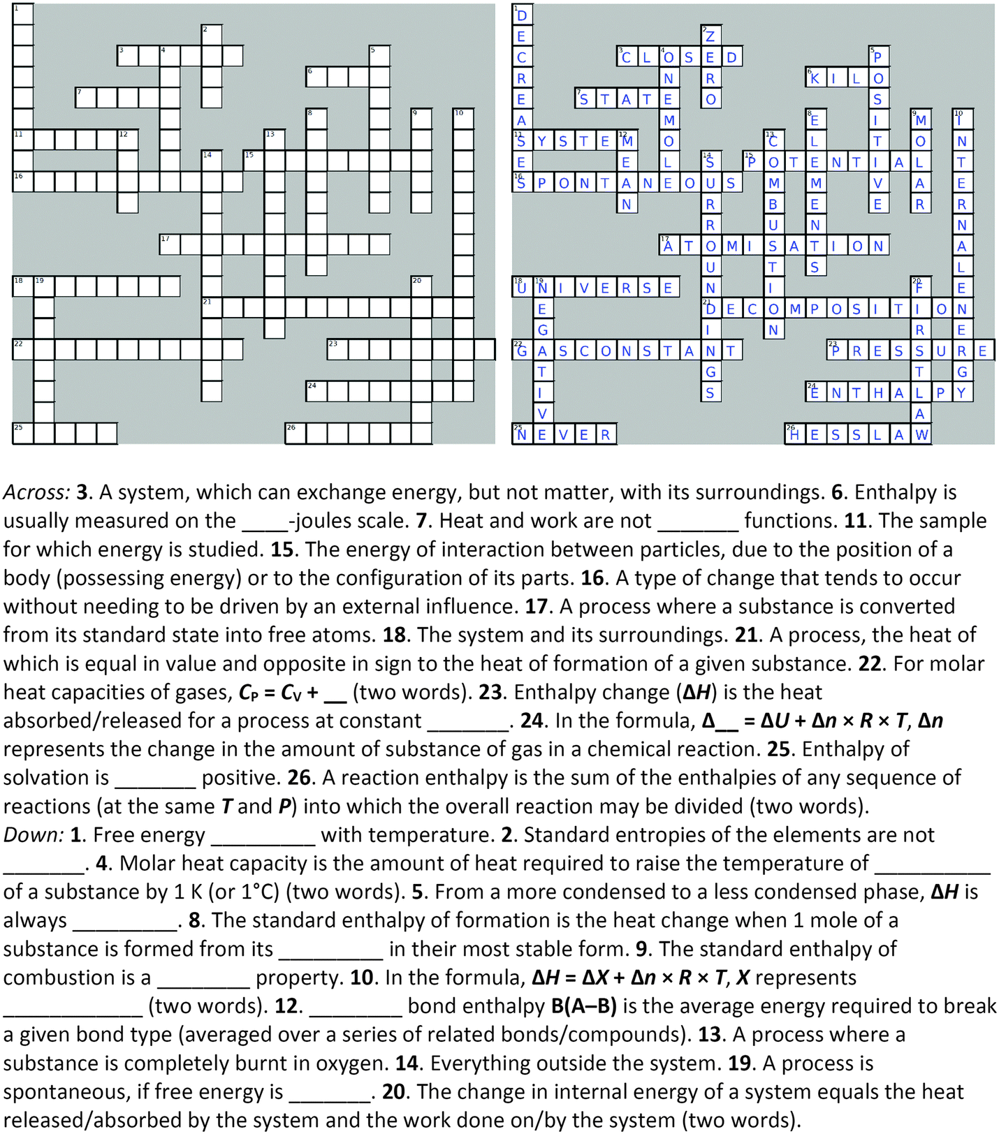 Informal essay crossword