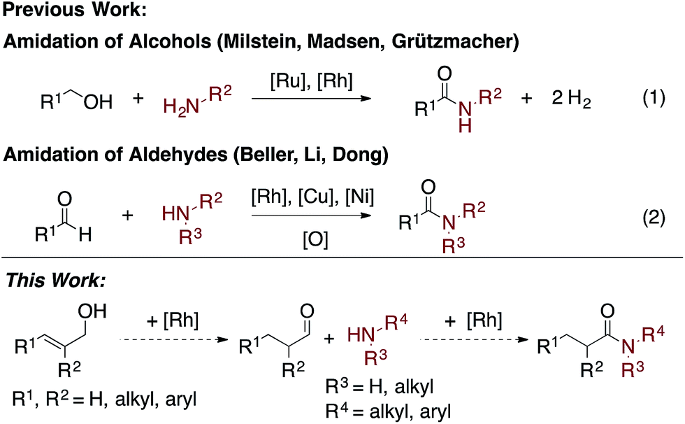 Rhodium Catalyzed Oxidative Amidation Of Allylic Alcohols And Aldehydes Effective Conversion Of