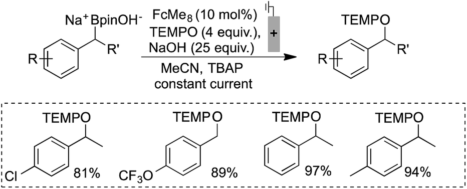 selective electrochemical generation of benzylic radicals