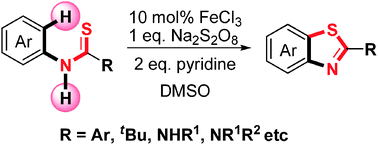 Graphical abstract: Fe-catalysed oxidative C–H functionalization/C–S bond formation