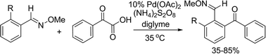 Graphical abstract: Pd-catalyzed decarboxylative ortho-acylation of O-methyl oximes with phenylglyoxylic acids