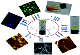 Graphical abstract: Non-amphiphilic pyrene cored poly(aryl ether) dendron based gels: tunable morphology, unusual solvent effects on the emission and fluoride ion detection by the self-assembled superstructures