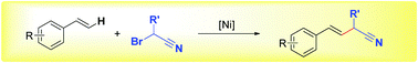 Graphical abstract: Nickel-catalysed novel β,γ-unsaturated nitrile synthesis