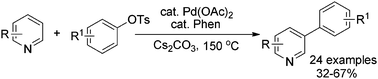 Graphical abstract: Pd-catalyzed C3-selective arylation of pyridines with phenyl tosylates