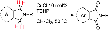 Graphical abstract: Copper-catalyzed oxidation of arene-fused cyclic amines to cyclic imides