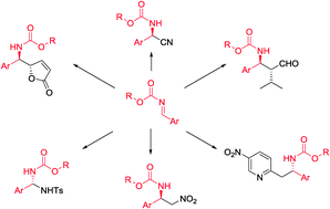 Graphical abstract: Enantioselective methodologies using N-carbamoyl-imines