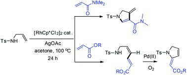 Graphical abstract: Rhodium(iii)-catalyzed oxidative olefination of N-allyl sulfonamides