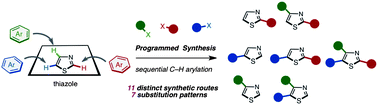 Graphical abstract: Programmed synthesis of arylthiazoles through sequential C–H couplings