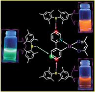 Graphical abstract: Versatile phosphorescent color tuning of highly efficient borylated iridium(iii) cyclometalates by manipulating the electron-accepting capacity of the dimesitylboron group