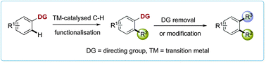 Graphical abstract: Arene C–H functionalisation using a removable/modifiable or a traceless directing group strategy