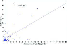 Graphical abstract: Caffeine as an indicator of estrogenic activity in source water