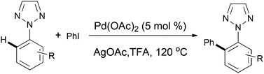 An easy arylation of 2-substituted 1,2,3-triazoles