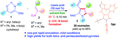 In(OTf)3-catalysed one-pot versatile pyrrole synthesis through domino annulation of α-oxoketene-N,S-acetals with nitroolefins