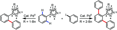 Graphical abstract: Pd(ii)-catalyzed, controllable C–H mono-/diarylation of aryl tetrazoles: concise synthesis of Losartan