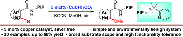 Graphical abstract: Copper(ii)-catalyzed methoxylation of unactivated (hetero)aryl C–H bonds using a removable bidentate auxiliary