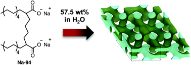 Graphical abstract: Discovery of a tetracontinuous, aqueous lyotropic network phase with unusual 3D-hexagonal symmetry