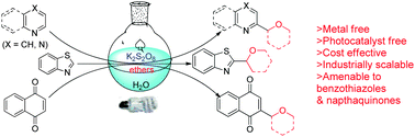 Graphical abstract: Visible light-promoted C–H functionalization of ethers and electron-deficient arenes