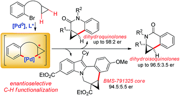 Graphical abstract: Enantioselective palladium(0)-catalyzed intramolecular cyclopropane functionalization: access to dihydroquinolones, dihydroisoquinolones and the BMS-791325 ring system