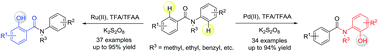 Graphical abstract: A diversity-oriented synthesis of bioactive benzanilides via a regioselective C(sp2)–H hydroxylation strategy