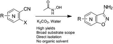 Graphical abstract: A high-yielding method for the preparation of isoxazolopyridin-3-amine derivatives