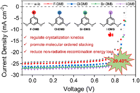 A halogenated volatile additive strategy for regulating crystallization kinetics and enabling 20.40% efficiency polymer solar cells with low non-radiative recombination energy loss
