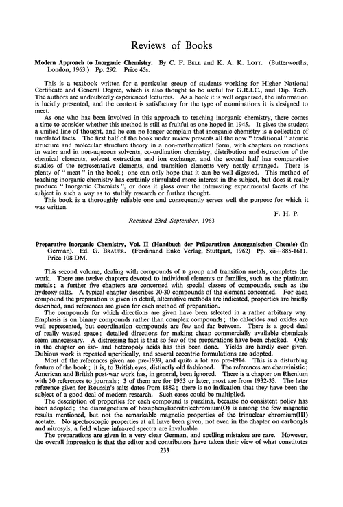 Brauer handbuch der prparativen anorganischen chenier