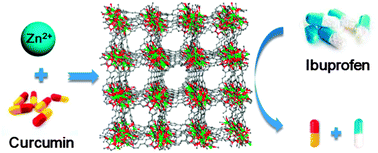 Graphical abstract: A highly porous medical metal–organic framework constructed from bioactive curcumin