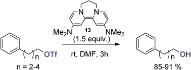 Graphical abstract: Reactions of triflate esters and triflamides with an organic neutral super-electron-donor