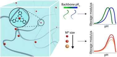 Graphical abstract: Metals & polymers in the mix: fine-tuning the mechanical properties & color of self-healing mussel-inspired hydrogels