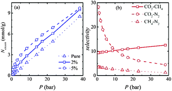 Graphical abstract: Understanding adsorption of CO2, N2, CH4 and their mixtures in functionalized carbon nanopipe arrays