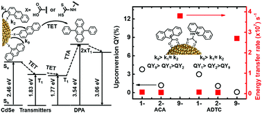 Graphical abstract: On the efficacy of anthracene isomers for triplet transmission from CdSe nanocrystals