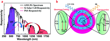 Graphical abstract: A core–multiple shell nanostructure enabling concurrent upconversion and quantum cutting for photon management