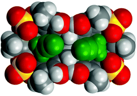 Graphical abstract: A tetrasulfate-resorcin[6]arene cavitand as the host for organic ammonium guests