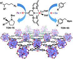 Graphical abstract: Metal–organic layers stabilize earth-abundant metal–terpyridine diradical complexes for catalytic C–H activation