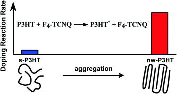 Graphical abstract: The impact of aggregation on the p-doping kinetics of poly(3-hexylthiophene)