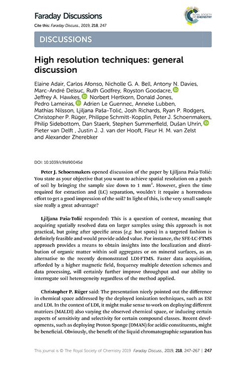 High resolution techniques: general discussion