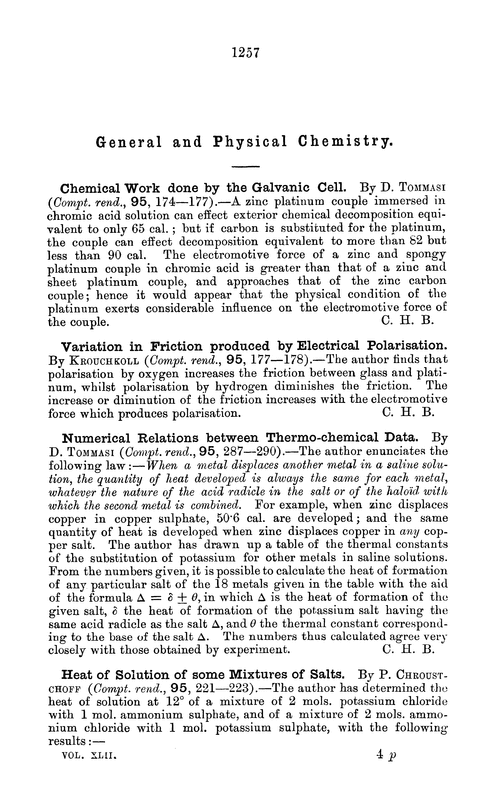 General and physical chemistry