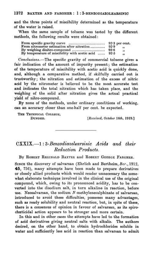 CXXIX.—1 : 3-Benzodiazolearsinic acids and their reduction products