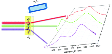 Graphical abstract: Monochromatic light driven synthesis and growth of flat silver nanoparticles and their plasmon sensitivity