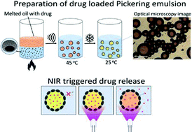 Graphical abstract: Photothermally responsive Pickering emulsions stabilised by polydopamine nanobowls