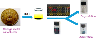 Graphical abstract: Role of transition metals in coinage metal nanoclusters for the remediation of toxic dyes in aqueous systems