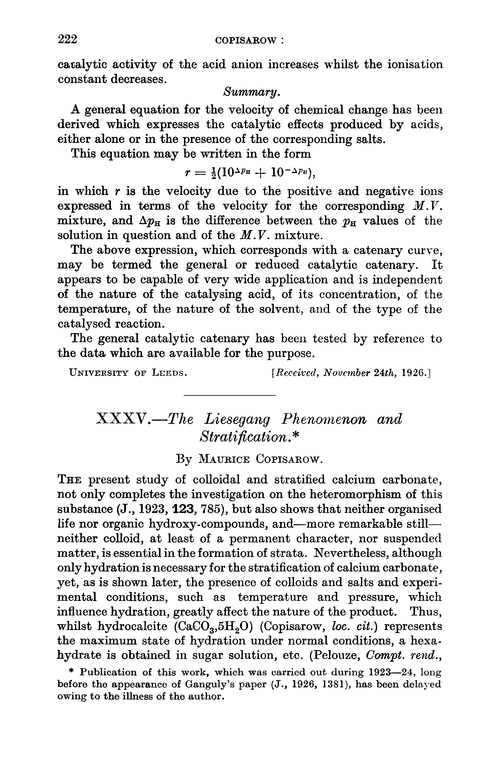 XXXV.—The Liesegang phenomenon and stratification