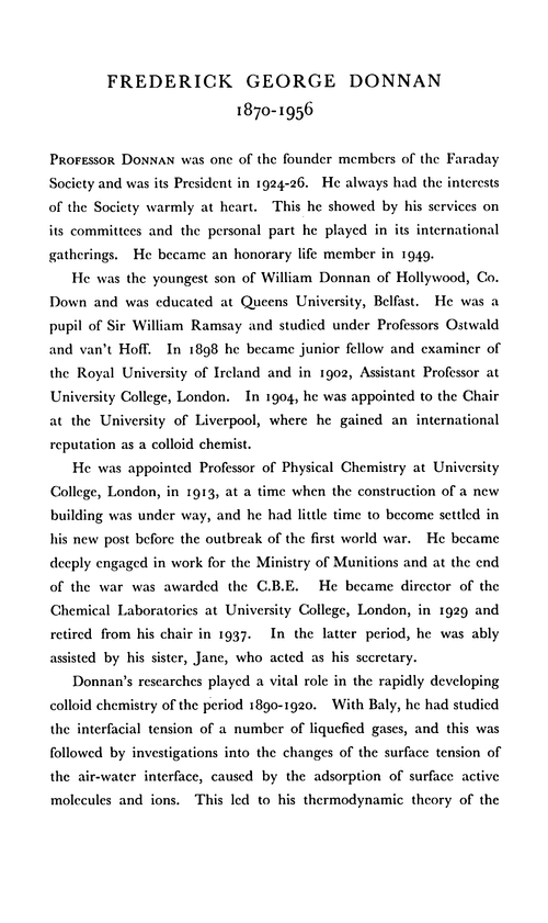 Frederick George Donnan