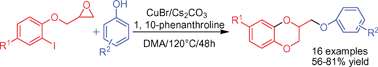 Graphical abstract: Copper-catalyzed tandem process: an efficient approach to 2-substituted-1,4-benzodioxanes