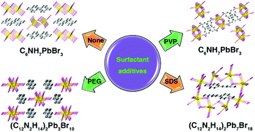 Graphical abstract: Surfactants as additives make the structures of organic–inorganic hybrid bromoplumbates diverse