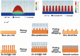 Graphical abstract: Construction of a self-supported dendrite-free zinc anode for high-performance zinc–air batteries