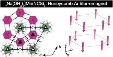 Graphical abstract: Magnetic structure and properties of the honeycomb antiferromagnet [Na(OH2)3]Mn(NCS)3