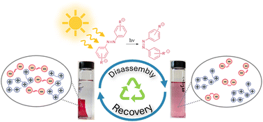 Graphical abstract: Chitosan-azo dye bioplastics that are reversibly resoluble and recoverable under visible light irradiation