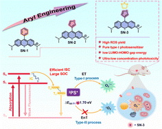 Graphical abstract: Rational design of type-I photosensitizer molecules for mitochondrion-targeted photodynamic therapy