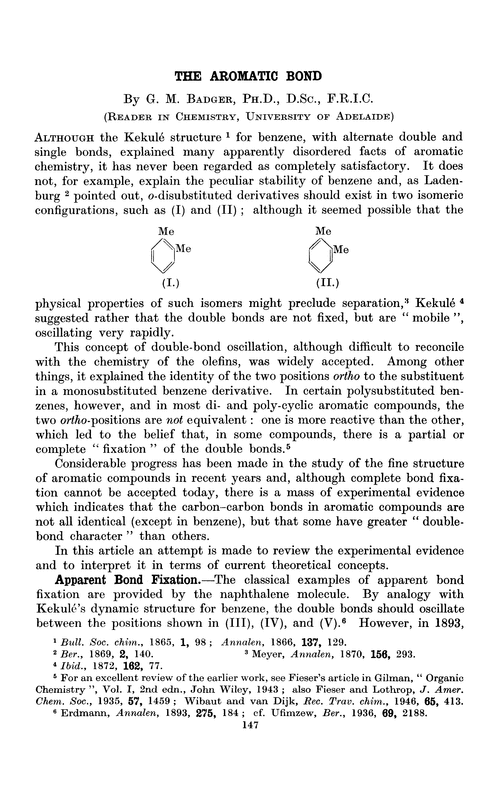 The aromatic bond